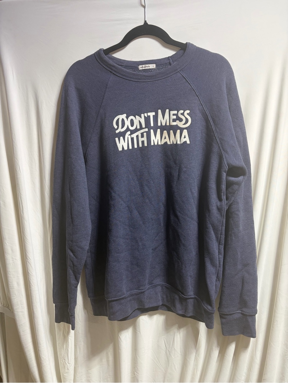 Don't Mess With Mama Navy Graphic Crewneck Sweatshirt